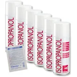 ISOPROPANOL - 6x 200ml Spraydose - Isopropylalkohol - hochreines Lösungsmittel - Reinheit > 99,9% - Universalreiniger - Cramolin - 4021411 inkl. 1 St. DEWEPRO® SingleScrubs - 2-Propanol IPA