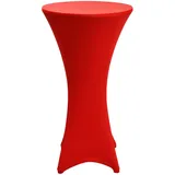 Beautissu Stehtischhusse Ø80cm Rot