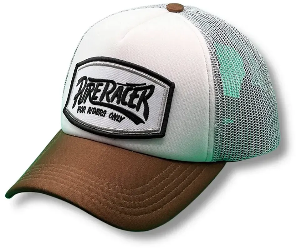 Pure Racer Logo Basic Brown Kappe - White - ONE SIZE: