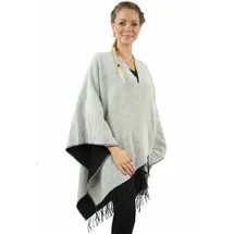 Antonio Wohlfühl-Poncho Damen Winter - weiß