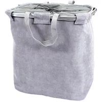 Mendler Wäschesammler HWC-C34, Laundry Wäschekorb Wäschebehälter mit Kordelzug, Fächer