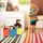 Relaxdays Kindersitzbank Albus 35,5 x 81 x 29 cm MDF lackiert mehrfarbig