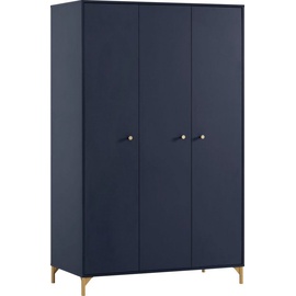 Schildmeyer Kleiderschrank »Alfa« Schrank Drehtürenschrank Kleiderkommode Garderobe«, 3 Türen, Breite 120cm blau