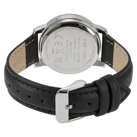 ZEIT-BAR Funk-Armbanduhr Damen, Metallgehäuse, Leder-Uhrband
