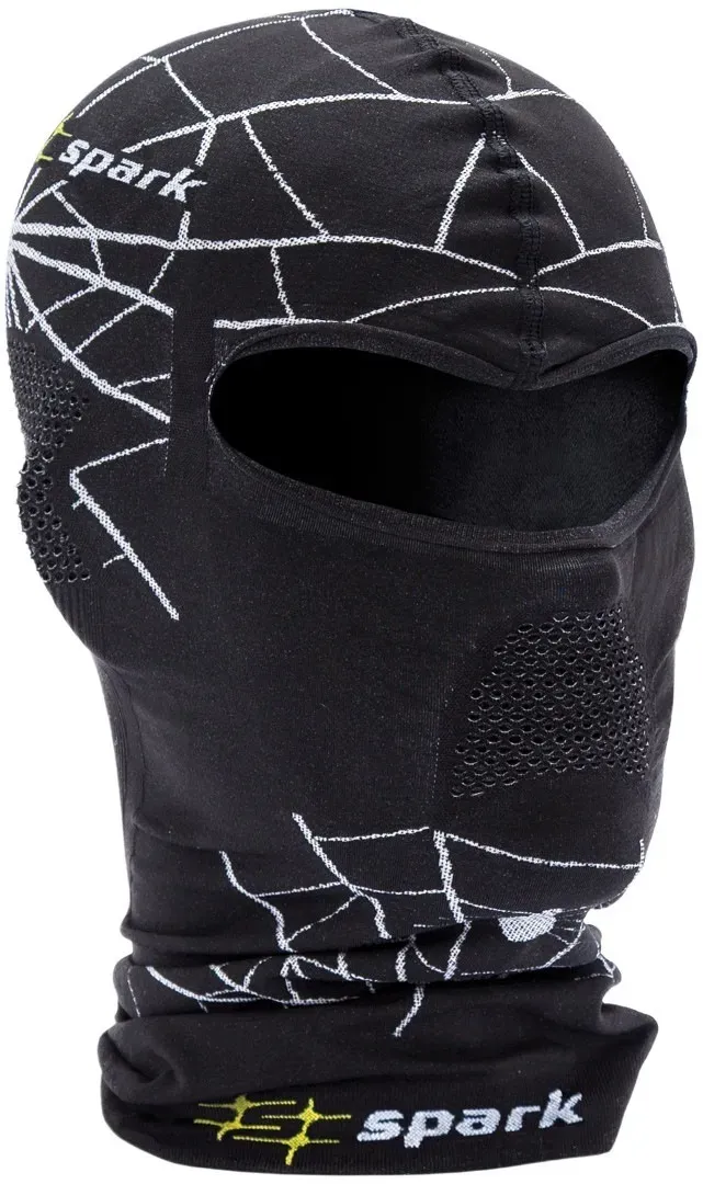 Spark Mono Spider Balaclava, zwart-wit, Eén maat Voorman