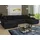 Sofnet Wohnlandschaft 7-Sitzer Textil U-Form Schwarz