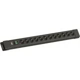 Bachmann Steckdosenleiste 2 m Schwarz 12 St.