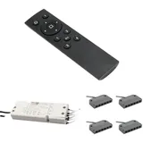 Kalb Material Für Möbel 4-Kanal-Funkfernbedienung für 12V LED Beleuchtung Schaltsystem stufenlos dimmbar max. 60W