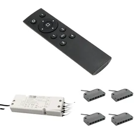 Kalb Material Für Möbel 4-Kanal-Funkfernbedienung für 12V LED Beleuchtung Schaltsystem stufenlos dimmbar max. 60W