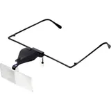 TOOLCRAFT TO-5137812 Lupenbrille mit LED-Beleuchtung Vergrößerungsfaktor: 1.5 x, 2.5 x, 3.5 x Linsengröße: (L x B) 74 mm x 35 mm Klar, Weiß
