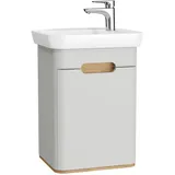Vitra Sento Waschtisch-Möbel-Set 65981 50x37,5x68,5cm, Türanschlag rechts, hellgrau matt, Dekor