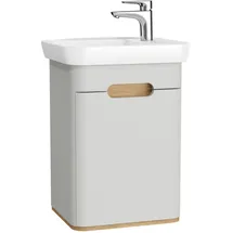 Vitra Sento Waschtisch-Möbel-Set 65981 50x37,5x68,5cm, Türanschlag rechts, hellgrau matt, Dekor
