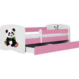 raumhirsch furniture Kinderbett Panda 80 x 180 cm Holzwerkstoff rosa