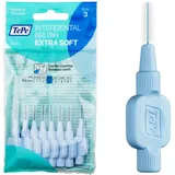 TePe Interdentalbürste Extra Soft Blau (ISO 3: 0,6 mm) / Für eine besonders sanfte & effiziente Reinigung der Zahnzwischenräume / 2 x 8 Interdentalbürsten