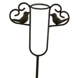 Posiwio Elegante Regenmesser Vogel mit zwei Herzen Regenmesser (Regenmesser, Vogel, Herz, zeitlos, Gartendekoration)