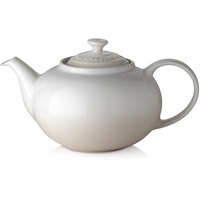 Le Creuset Klassische Teekanne aus Steinzeug, 1,3 Liter, für 3–4 Tassen, Meringue,