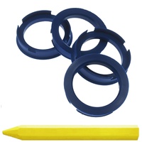4X Zentrierringe 72,6 x 56,1 mm Blau Felgen Ringe + 1x Reifen Kreide Fett Stift