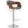 TPFLiving Barhocker Kingsley Gestell Metall in Chromoptik Holz/Kunstleder Walnuss/Grau