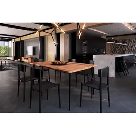 byoak Esstisch Wildeiche, Holz, Echtholz,Wildeiche, 80x78x140 cm, Esszimmer, Tische, Esstische