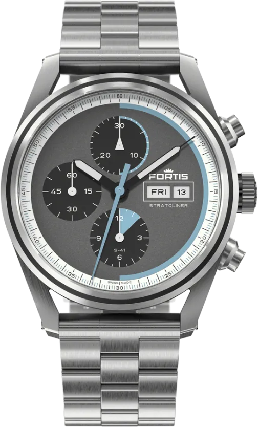 Fortis Stratoliner S-41 Cosmic Gray" F2340008" - Cosmic Gray,silber - 41mm