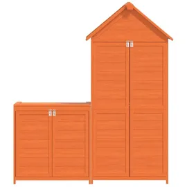vidaXL Geräteschuppen Set 0,79 x 0,53 m 2-tlg. braun
