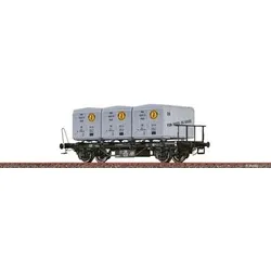 BRAWA 50596 H0 Behältertragwagen BTs 30 DB, mit Ekrt212 