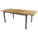 Lesli Living Ausziehtisch "Marmaris" Teak mit Edelstahl 152-210x90cm