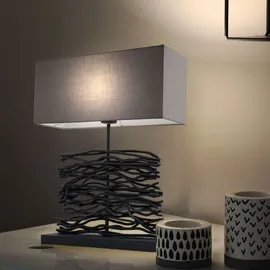 ETC Shop Design Schreib Tisch Lampe Schlaf Gäste Zimmer Beistell Leuchte Textil Holz Strahler