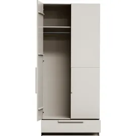 Woood Kleiderschrank Split 95 x 215 x 60 cm Hellgrau