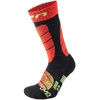 Uyn Kinder Skisocken, schwarz black/red 24/26