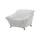 Sofa.de Sessel Cher Webstoff 118 x 74 x 105 cm Weiß