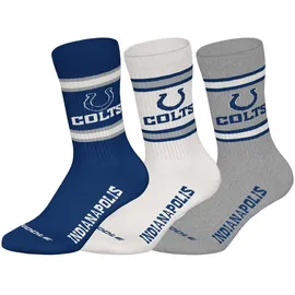 NFL Indianapolis Colts 3pk Huddle Crew Socks, 43-46