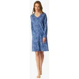 SCHIESSER Nachthemd V-Neck Blau 44