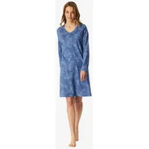 SCHIESSER Nachthemd V-Neck Blau 44
