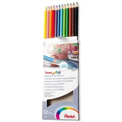 Pentel Arts Aquarellstifte farbsortiert, 1 Set