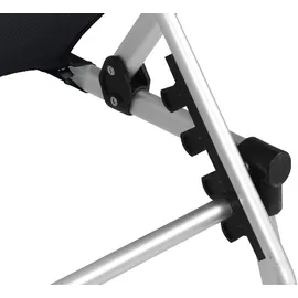 Siena Garden Dreibeinliege XXL 209 x 69,5 x 86 cm schwarz klappbar