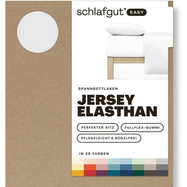 SCHLAFGUT Easy Jersey 90 x 200 - 100 x 220 cm full white