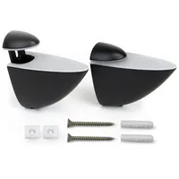 Emuca - Satz Pelicano Regalträger-Set aus Holz oder Glas,