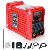 ARC Inverter Schweissgerät, MMA Elektroden Schweißgerät, 20 Bis 200A Fülldraht Schweißgerät, Schutzgasschweißgerät, Digitalanzeige, Kompakt & Leicht, 14-Teilig, mit Draht, 210x105x165mm