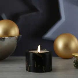 MARELIDA LED Kerze 8,5 cm schwarz