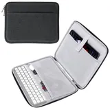 MoKo Tablet Tasche Hülle für 11 Zoll iPad Air M2 2024, iPad Pro 11 M4 2024, iPad Air 5/4/3/2/1, iPad 10th/9/8/7 Gen 10,2, Galaxy Tab S9 11" Schwarz/Grau