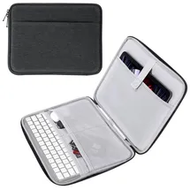 MoKo Tablet Tasche Hülle für 11 Zoll iPad Air M2 2024, iPad Pro 11 M4 2024, iPad Air 5/4/3/2/1, iPad 10th/9/8/7 Gen 10,2, Galaxy Tab S9 11" Schwarz/Grau