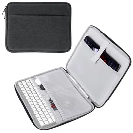 MoKo Tablet Tasche Hülle für 11 Zoll iPad Air M2 2024, iPad Pro 11 M4 2024, iPad Air 5/4/3/2/1, iPad 10th/9/8/7 Gen 10,2, Galaxy Tab S9 11" Schwarz/Grau