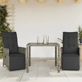 vidaXL Garten-Bistro-Set 3-tlg. Grau