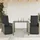 vidaXL Garten-Bistro-Set 3-tlg. Grau