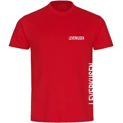 multifanshop Kinder T-Shirt - Leverkusen - Brust & Seite - Druck weiß - Kind