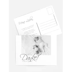 Dankeskarte Taufe selbst gestalten mit Spruch und Fotos im Onlinedesigner bei Meine-Kartenmanufaktur.de