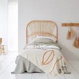 Tikamoon Kopfteil für Bett aus Rattan 90 cm Schlafzimmer Doppelbett Kopf