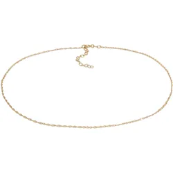 Elli Choker »Halskette Choker Panzerkette Gedreht Singapur 925 Silber« Elli Gold 36