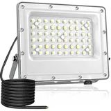 Fosingut LED Strahler Außen, 50W LED Scheinwerfer Innen,Kaltweiß 6500K 72 LEDs Flutlicht Werkstattlampe,IP65 Wasserdicht Wandleuchte Draußen Fluter,5000LM Baustrahler für Garten, Keller, Terrassen